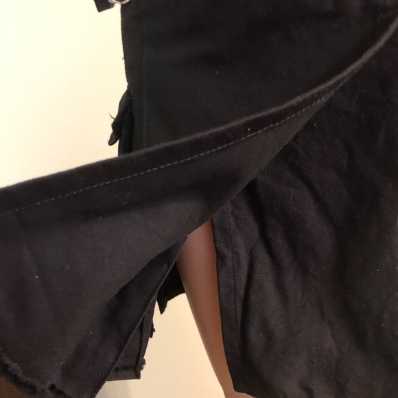 017 Modern Kilts Black Punk 2 Big Pockets 3 Buckles Heavy Cotton Sz 28 - Picture 13 of 14